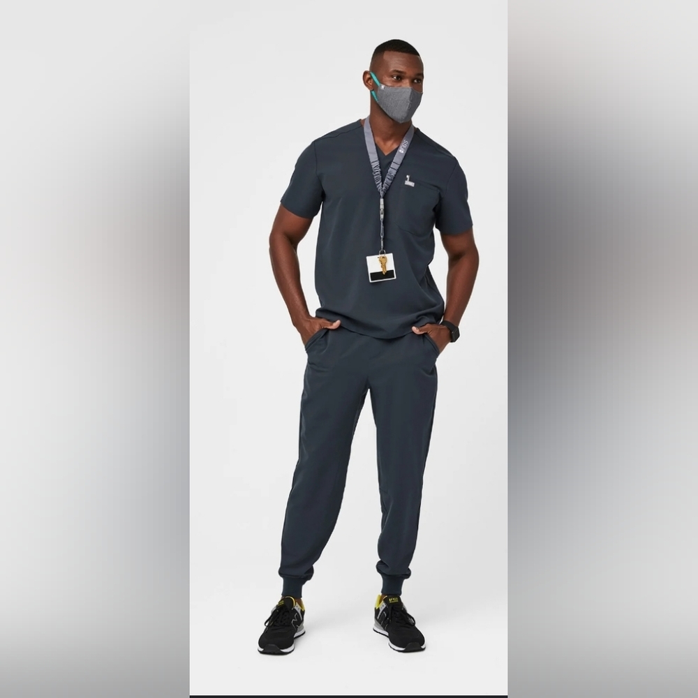 Figs Mens Scrub Set Color Dark Harbor:  top Leon L, Pants Tansen size Large Tall